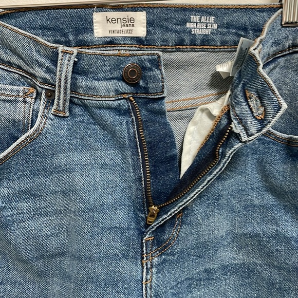 Kensie The Allie High Rise Slim Straight Jeans Size 4/27 - Picture 5 of 7